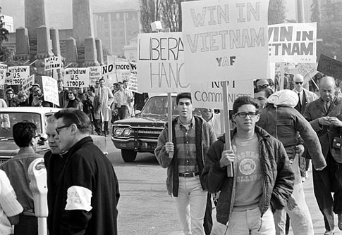  and counterprotesters Berkeley California November 20 1965